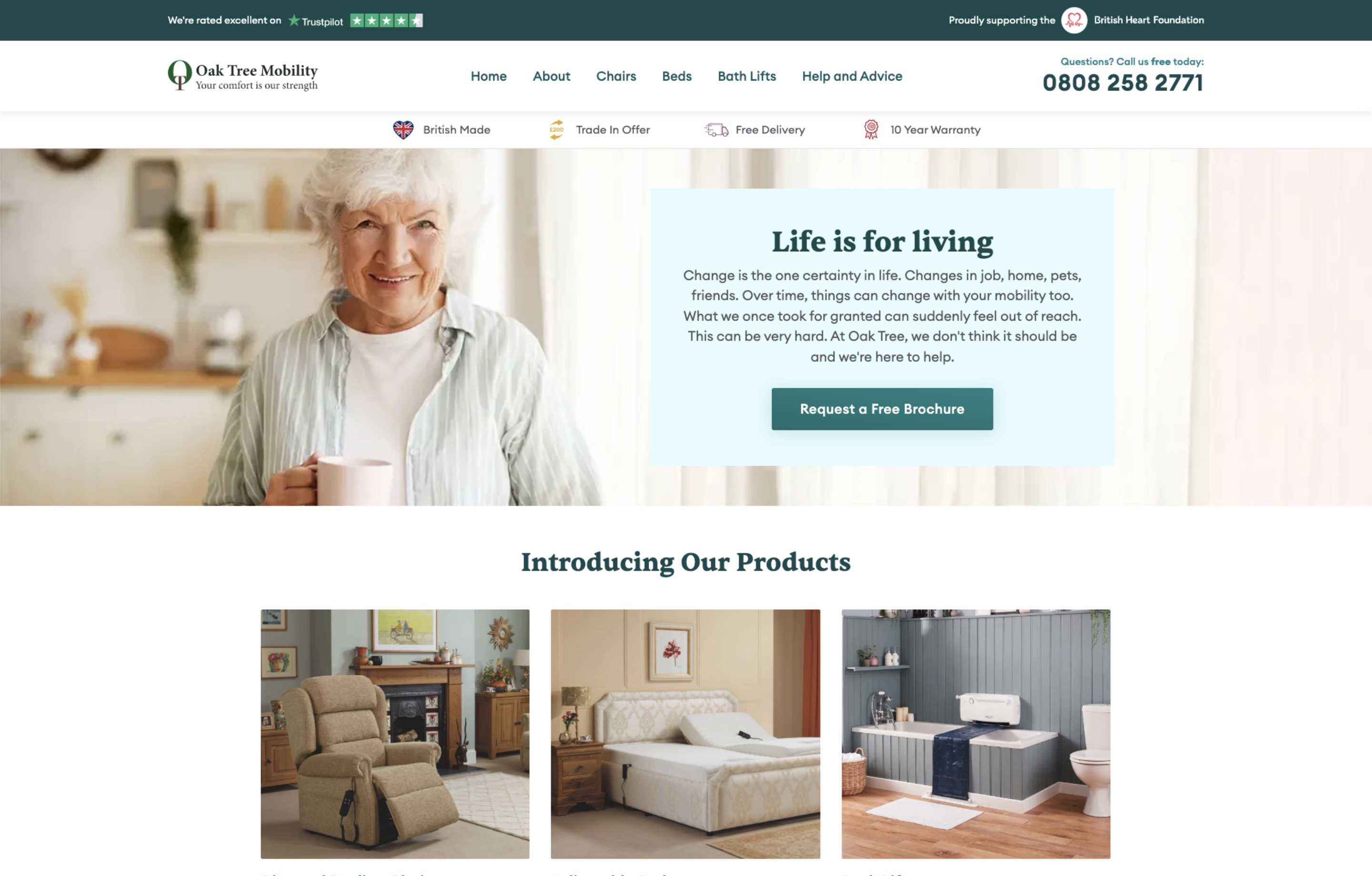 Oak Tree Mobility Home page